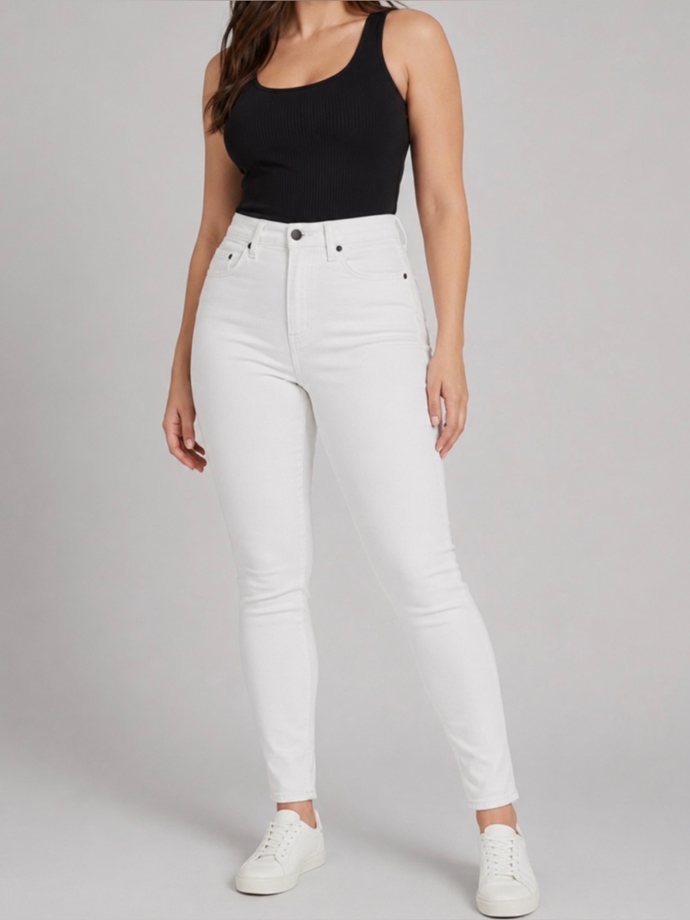 Abercrombie Curve Love White Skinny Jeans 🤍